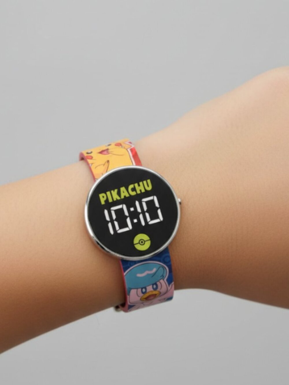 Pokemon Pikachu LED Digital Watch Kids Round Face Accutime NEW Age 6+